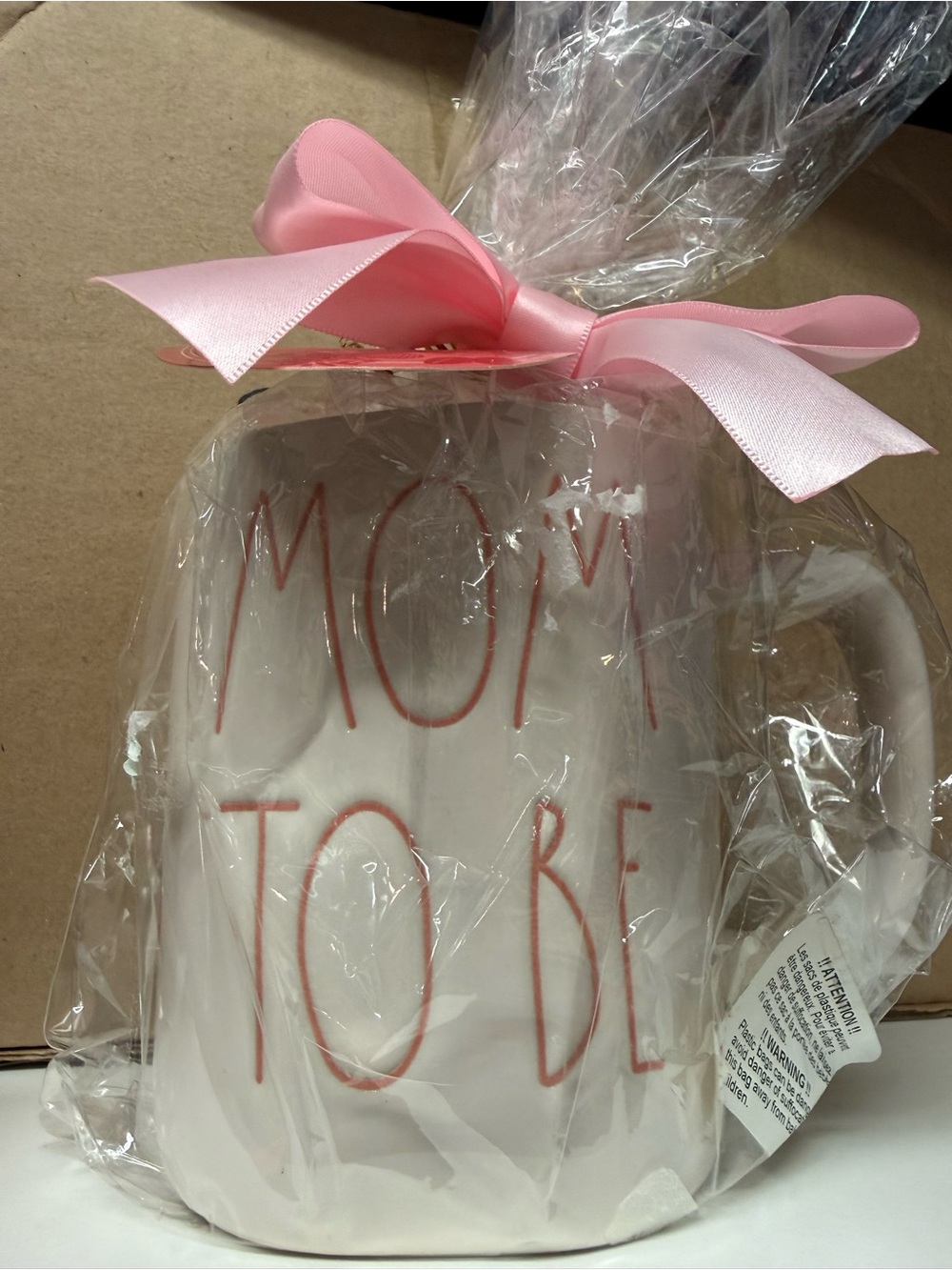 Rae Dunn Pink Lettering 'Mom To Be' Ceramic Mug - Picture 3 of 4